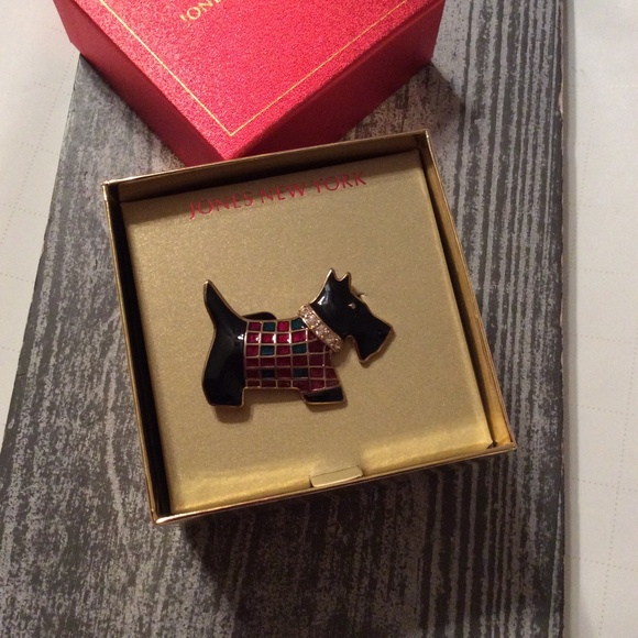 New Jones New York Scottie Dog Brooch - Picture 5 of 5